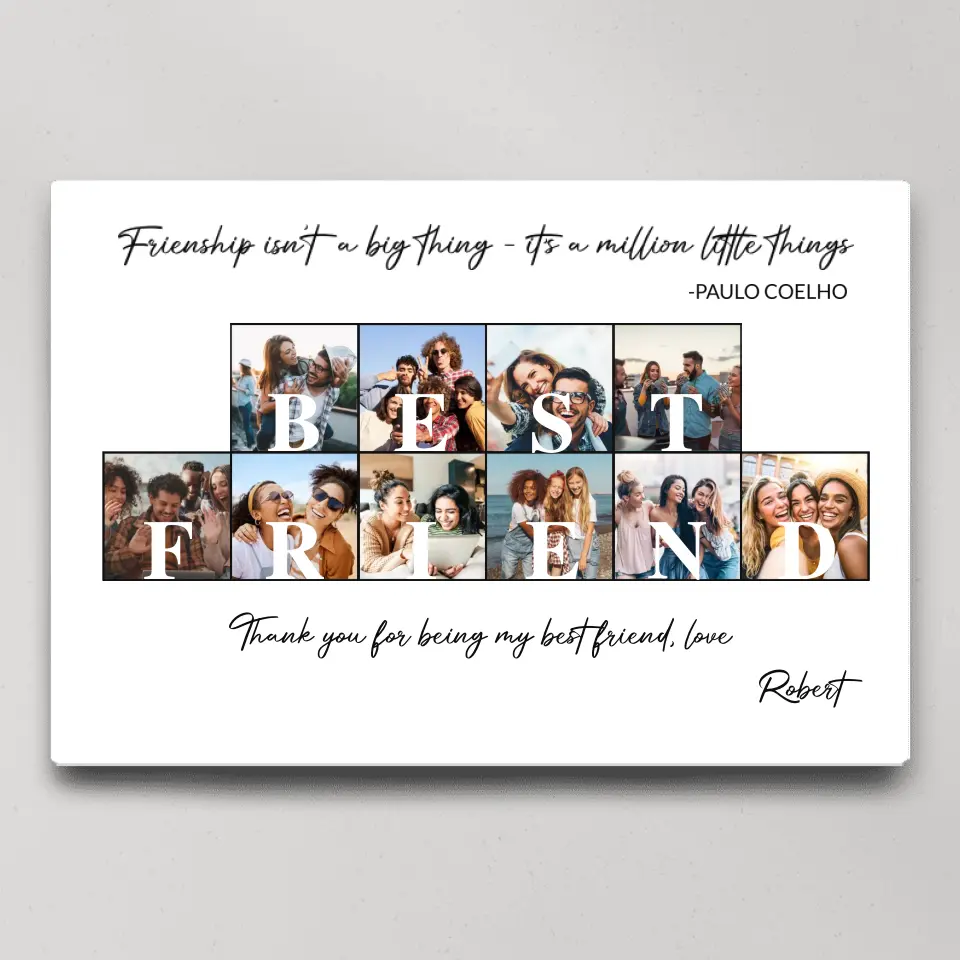 Friendship Isn't A Big Thing Personalized Canvas Poster - Image 2