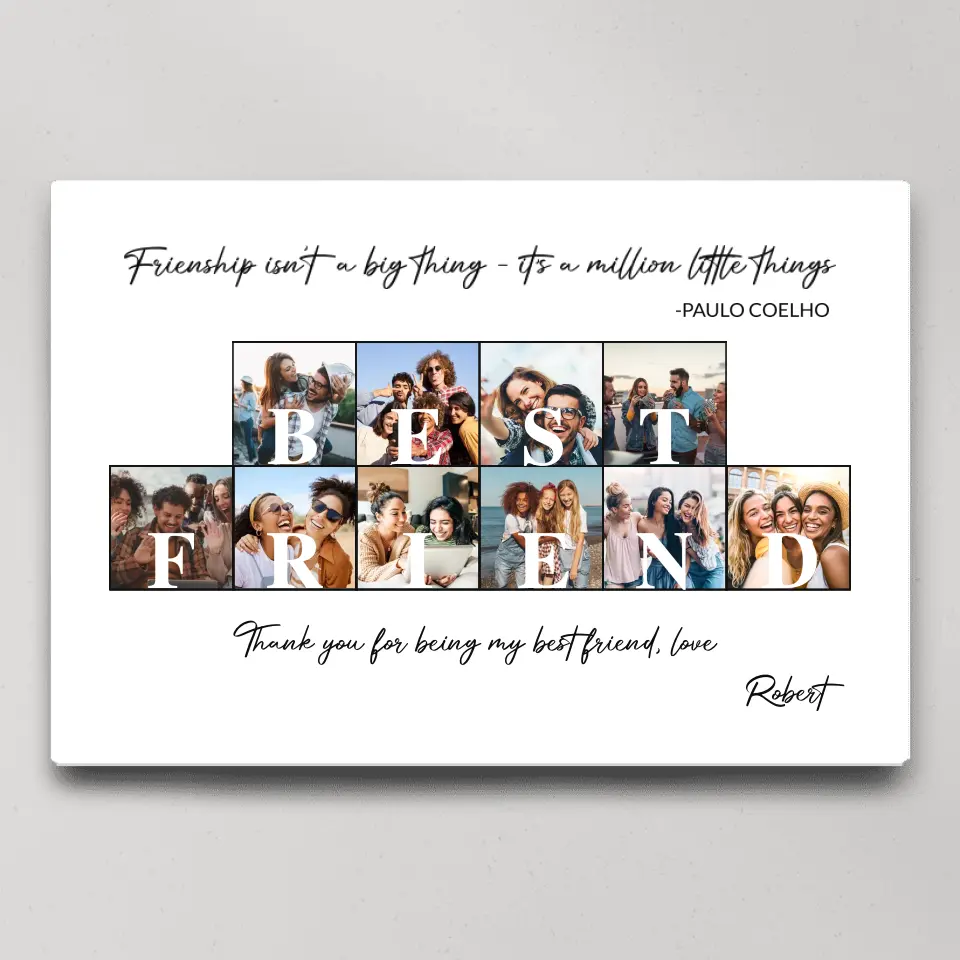 Friendship Isn't A Big Thing Personalized Canvas Poster - Image 4