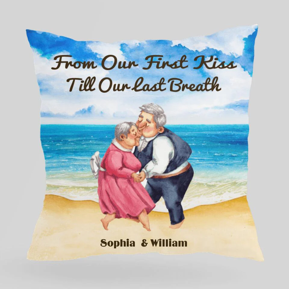 From Our First Kiss Till Our Last Breath Custom Pillow Gift For Couple - Image 3