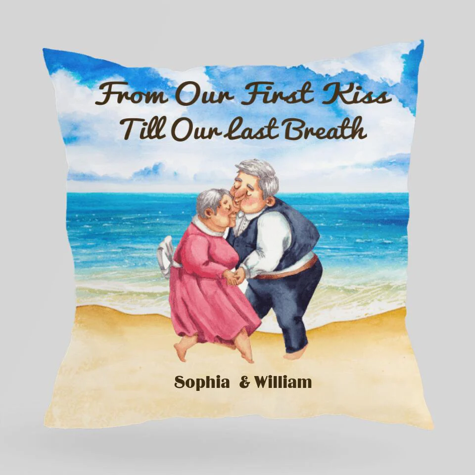 From Our First Kiss Till Our Last Breath Custom Pillow Gift For Couple - Image 4