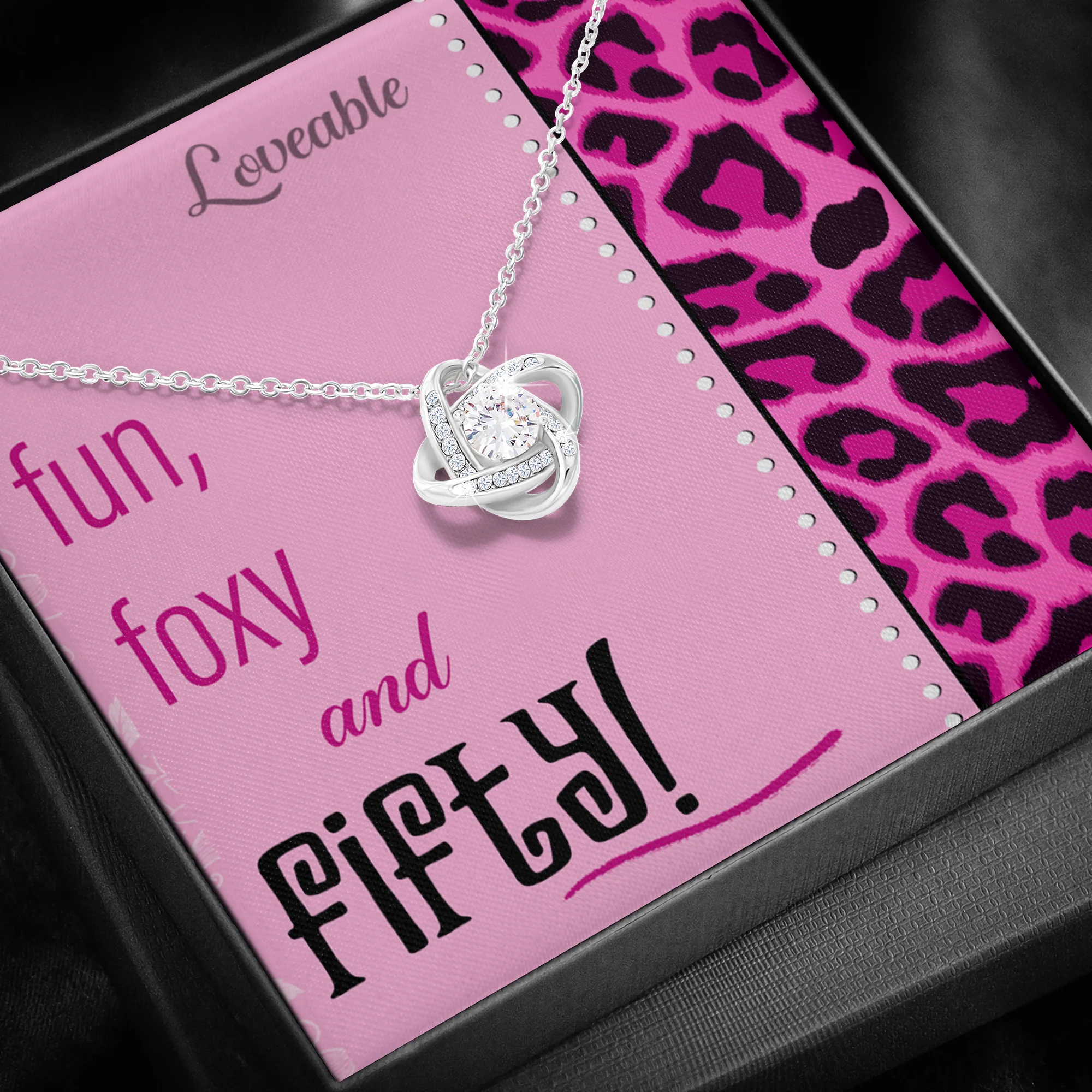 Fun, Foxy and Fifty Love Knot Necklace - Image 3