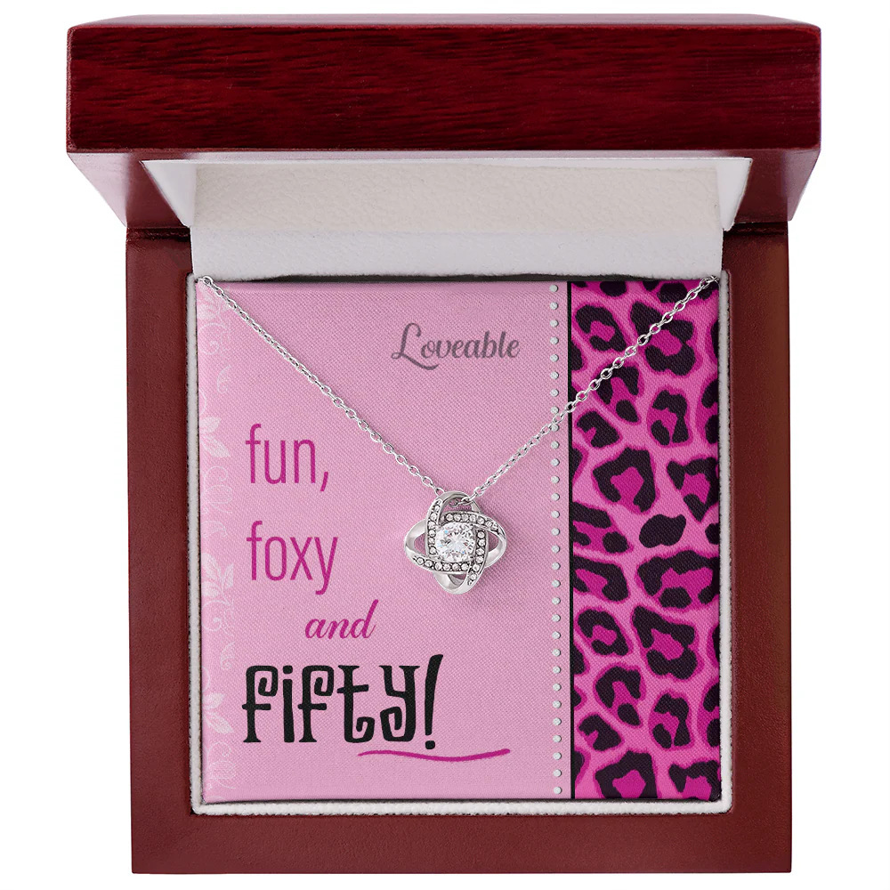Fun, Foxy and Fifty Love Knot Necklace - Image 4