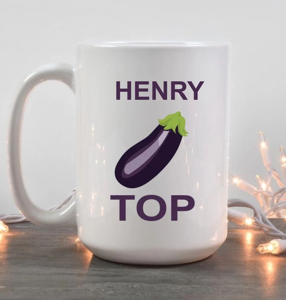 Funny Eggplant Top Peach Bottom Custom Mug Anniversary Gift - Image 8