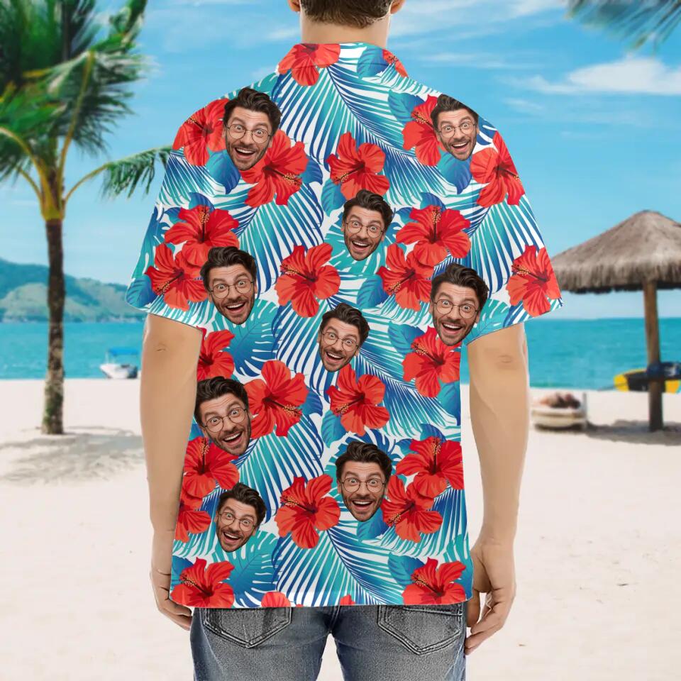 Funny Face Hawaii Shirt - Personalized Hawaiian Shirt - Summer Gift for BFF Beloved - Image 5