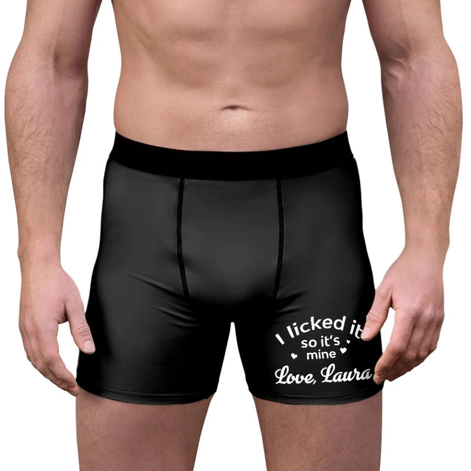 Funny Quote For Boyfriend Husband Custom Boxer Briefs Naughty Gift For Men - Image 5
