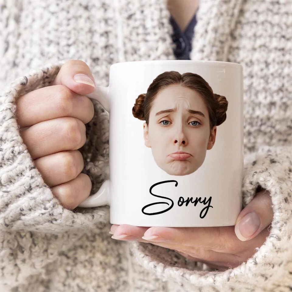 Funny Sorry Gifts Custom Face Mug Best Sorry Gifts For Couple - Image 6