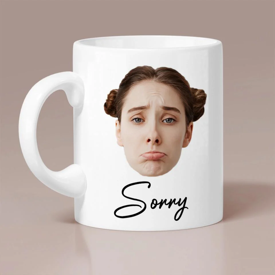 Funny Sorry Gifts Custom Face Mug Best Sorry Gifts For Couple - Image 7