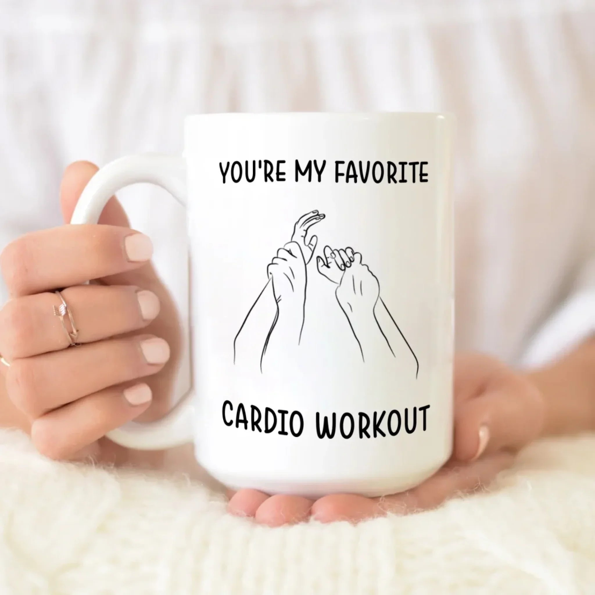 Funny Valentine's Day Gifts - You're My Favorite Cardio Workout - Gift For Her/Him, Couple Gifts, Valentine Mug - Image 11