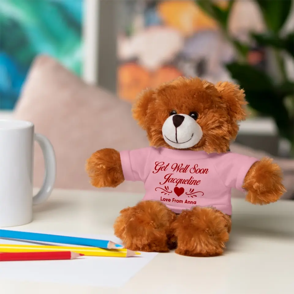 Get Well Soon Teddy Bear With T-shirt - Image 2