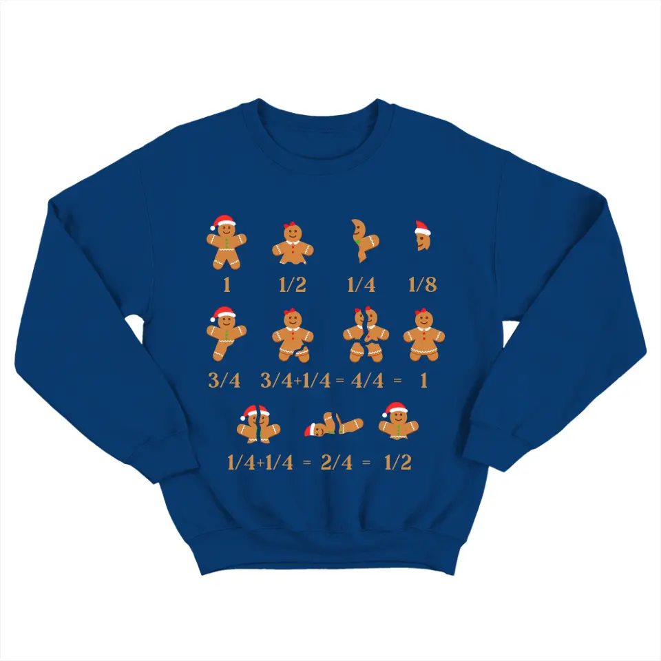 Gingerbread Sweatshirt, Teacher Math Funny Xmas Unisex Crewneck Sweatshirt
| 309IHPBNTS1024 - Image 2