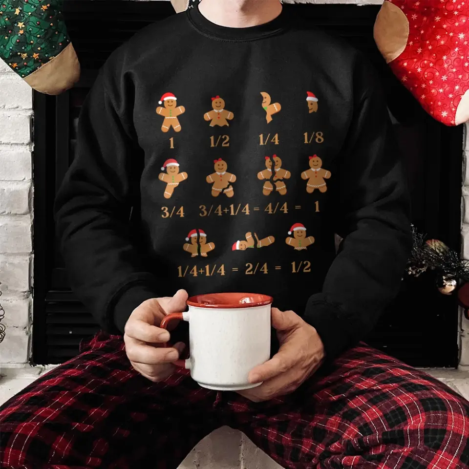 Gingerbread Sweatshirt, Teacher Math Funny Xmas Unisex Crewneck Sweatshirt
| 309IHPBNTS1024 - Image 5