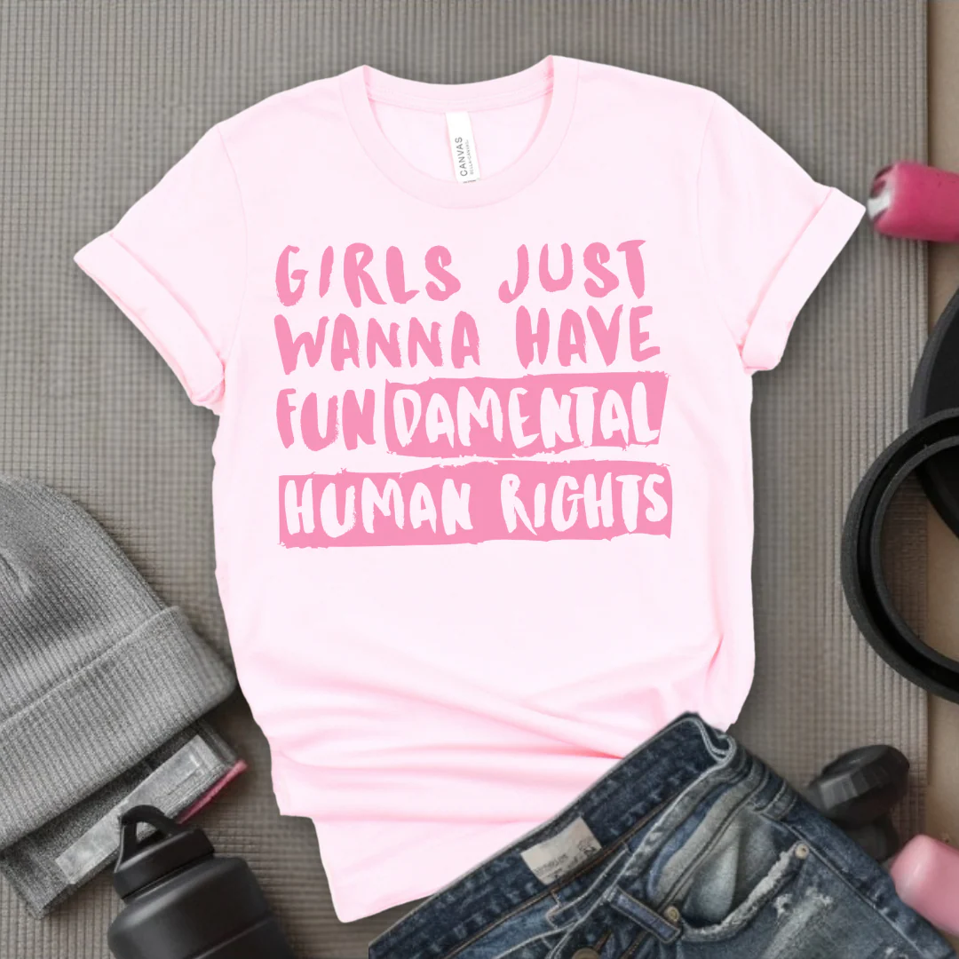 Girl Just Wanna Have Fundamental Human Rights T-shirt - Unisex Jersey Short Sleeve Shirt - Women Empowerment Inspired Tee - Gift for Her, Self Gift - Bella Canvas 3001 - Image 13