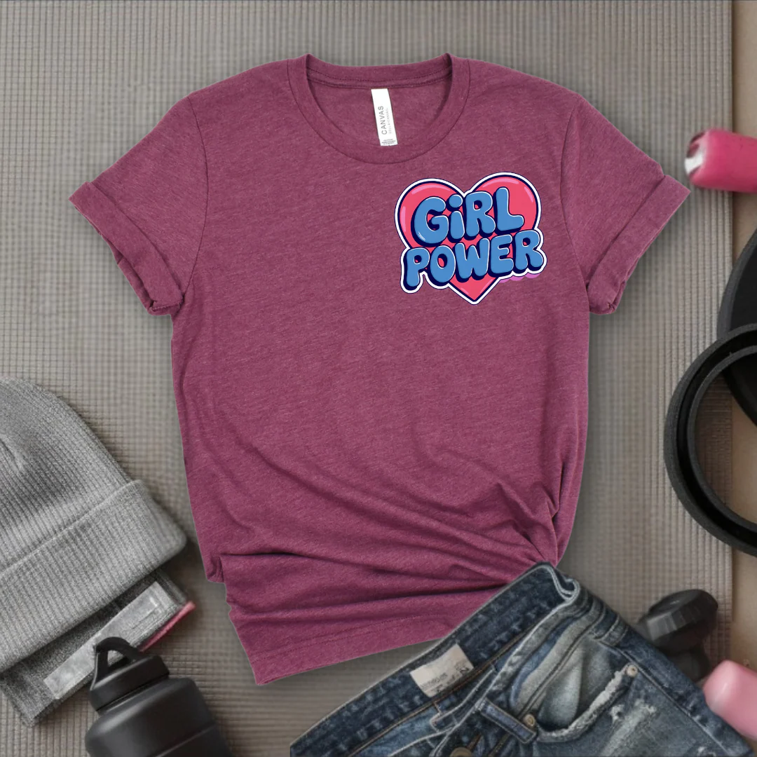 Girl Power Pocket T-shirt - Women Right Inspired Tee - Unisex Jersey Short Sleeve Shirt - Gift for Yourself, Female Friends - Bella Canvas 3001 - Image 4