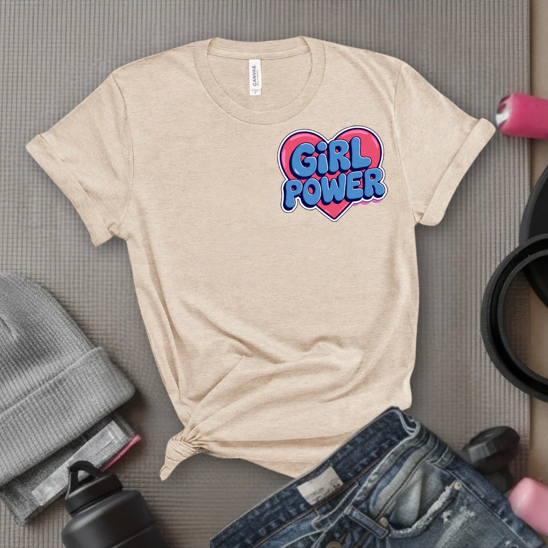 Girl Power Pocket T-shirt - Women Right Inspired Tee - Unisex Jersey Short Sleeve Shirt - Gift for Yourself, Female Friends - Bella Canvas 3001 - Image 8