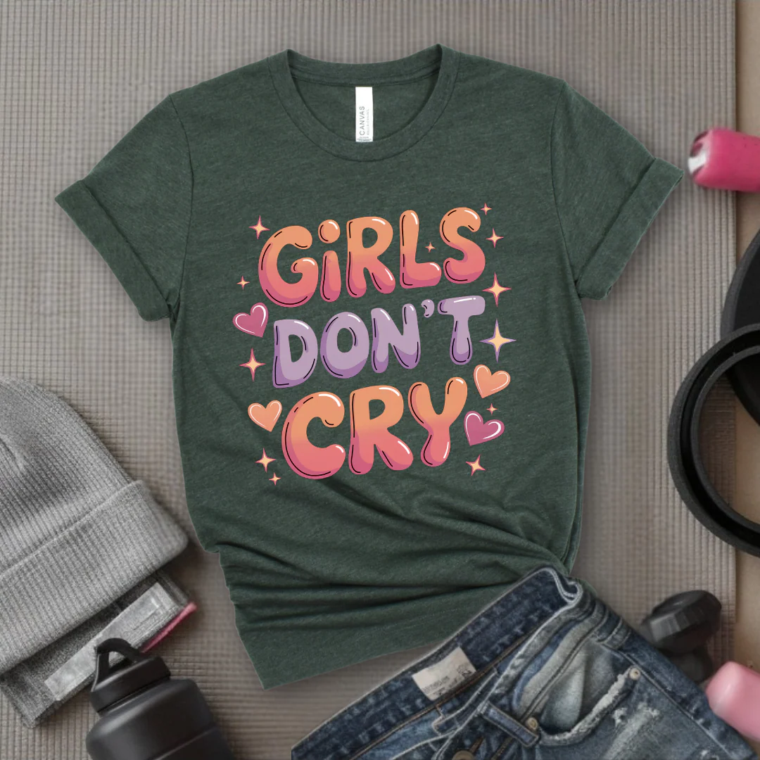 Girls Don't Cry T-shirt - Inspirational Saying Tshirt - Women Empowerment Tee - Gift for Feminist, Strong Women - Bella Canvas 3001 - Image 3