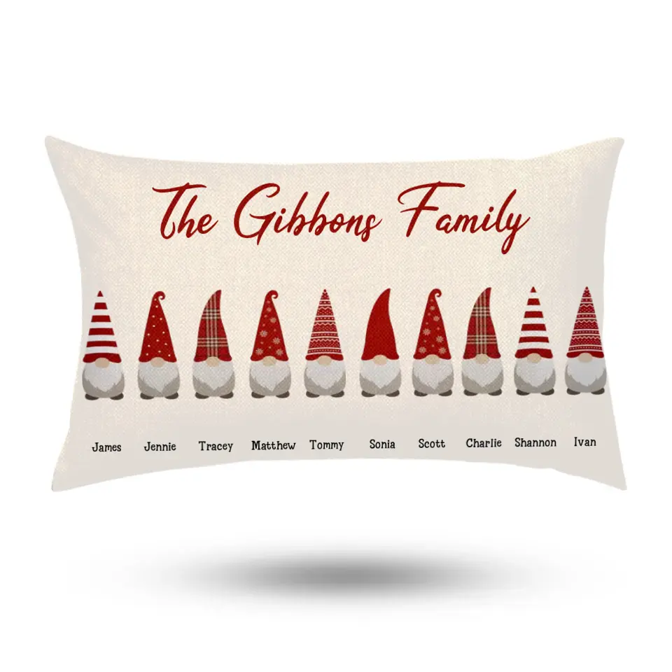 Gnomes At Christmas Gnome For The Holidays Custom Retangular Pillow Christmas Gift - Image 2