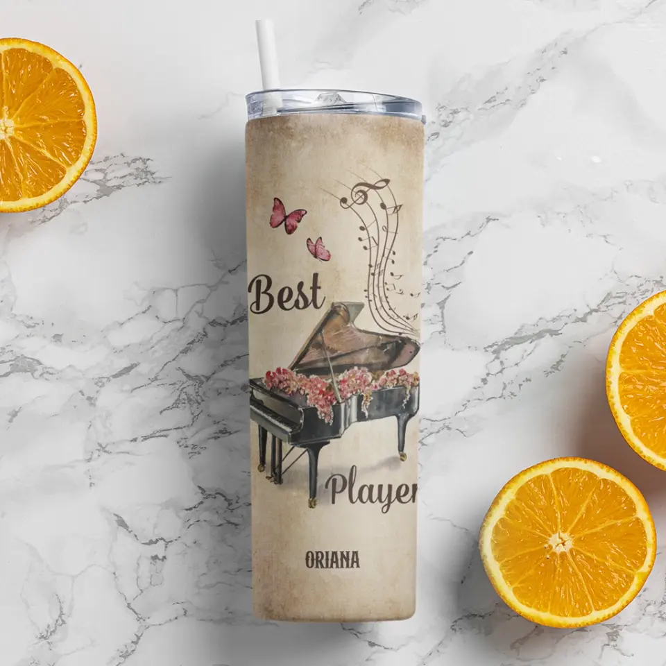 God Gave Us Piano That We Might Pray - Skinny Tumbler - Image 6