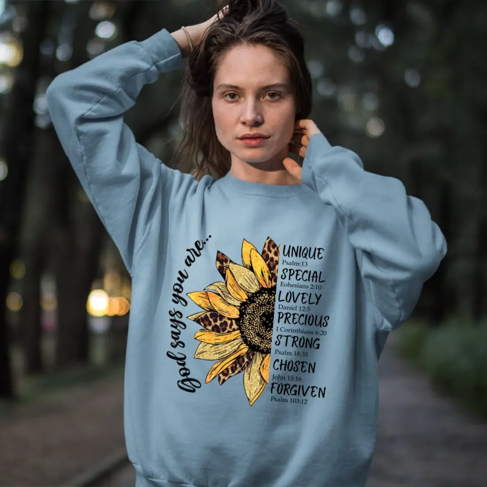God Says You Are - Tshirt Sweater - Best Birthday Gifts for Him Her Daughter Son Grandma Mom - 301IHPVSSW135 - Image 10