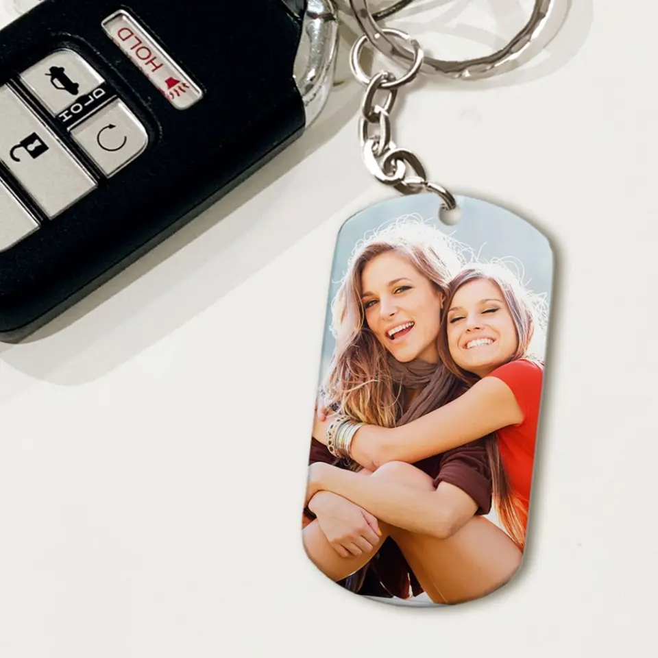 God's Way Of Making Sure We Never Alone - Personalized Stainless Steel Keychain - Gift For Sisters - Image 6