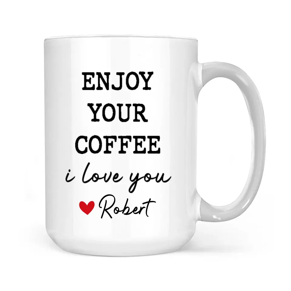 Good Morning Handsome Gift for Him Personalized Face & Name Accent Mug - Image 3