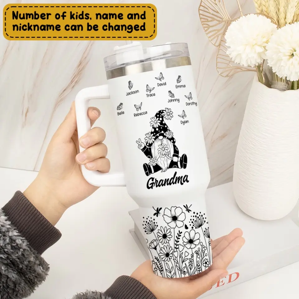Grandma's Garden Personalized 40oz Tumbler - Image 7