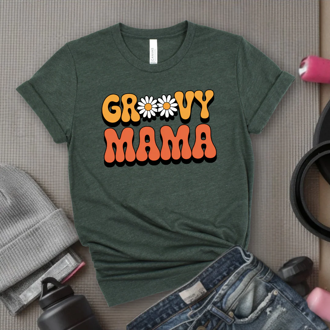 Groovy Mama - Mother's Day Gifts - Women Empower Feminist Tee - Bella Canvas 3001 - Image 11