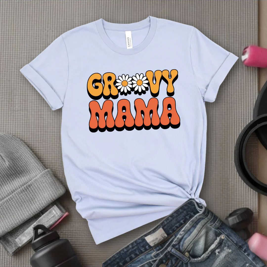 Groovy Mama - Mother's Day Gifts - Women Empower Feminist Tee - Bella Canvas 3001 - Image 6