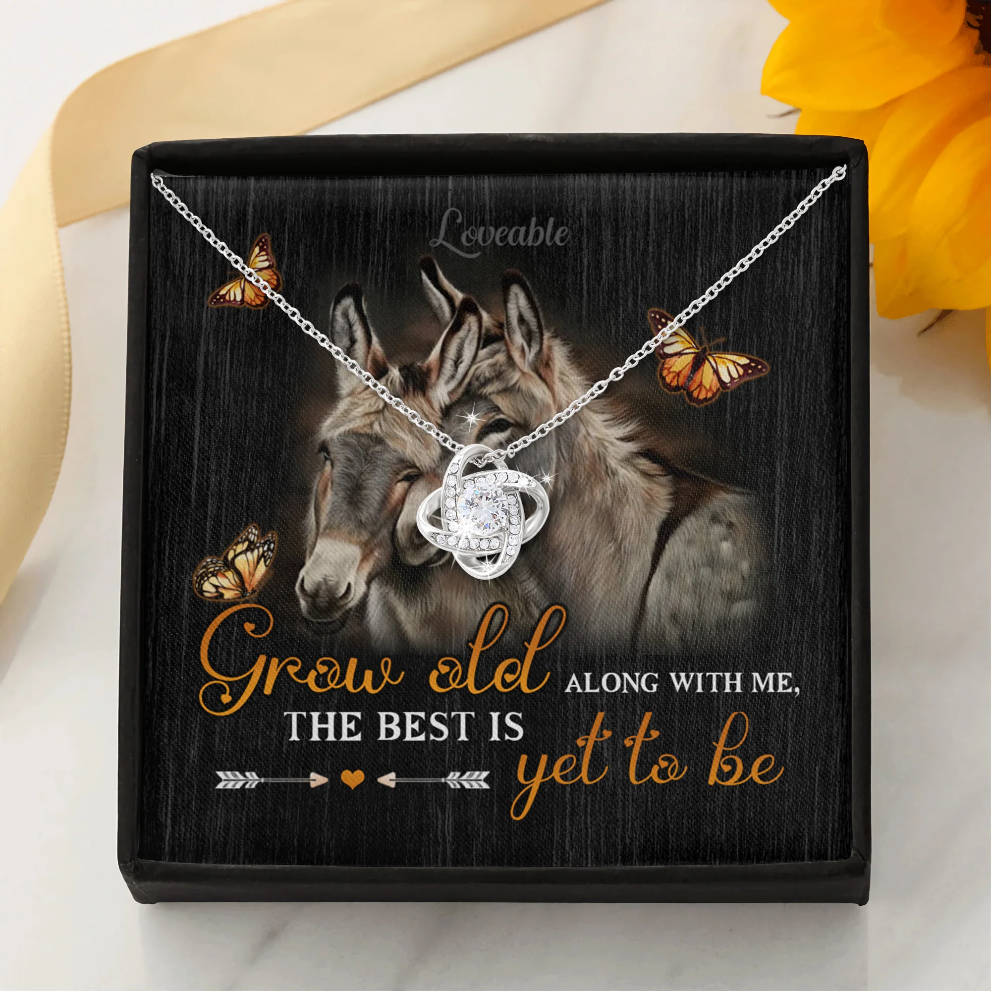 Grow Old Along With Me The Best Is Yet To Be Necklace Anniversary Gift For Her - Image 4
