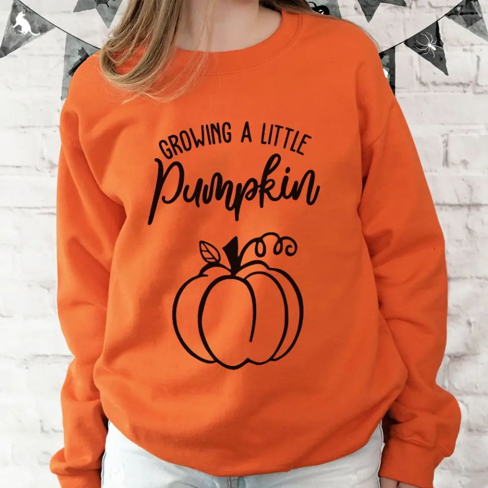 Growing A Little Pumpkin T-shirt Gift For Pregnant Wife - Image 3