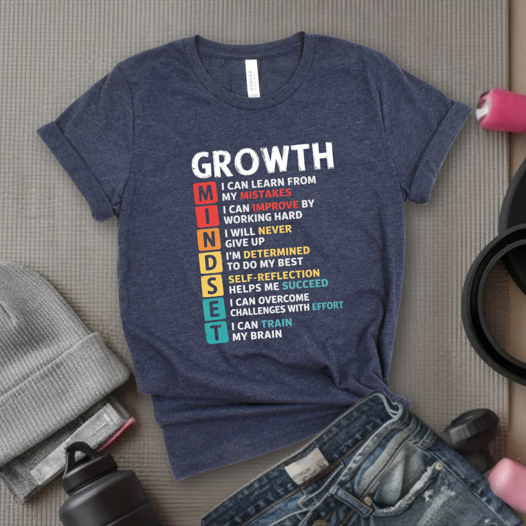 Growth Mindset - Women Empowerment Tee - Gift for Her - Bella Canvas 3001 - Image 6