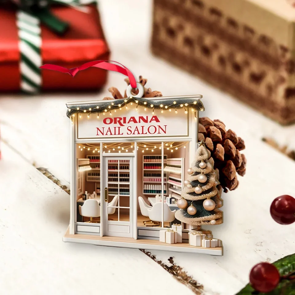 Hair Salon Ornament Gift For Hairdressers - Wooden Acrylic Ornament Christmas Gifts - Image 16