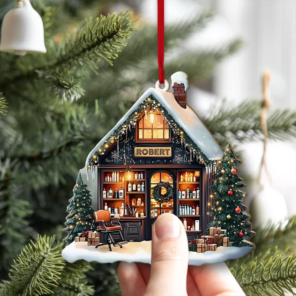 Hair Salon Ornament Gift For Hairdressers - Wooden Acrylic Ornament Christmas Gifts - Image 8
