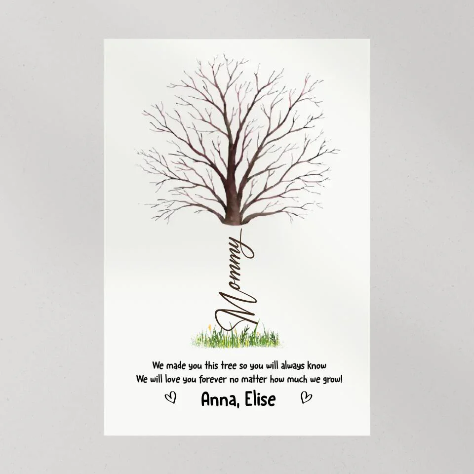Handprint Keepsake We Made You This Tree Custom Canvas Poster Gift For Mom Granndma - Image 11
