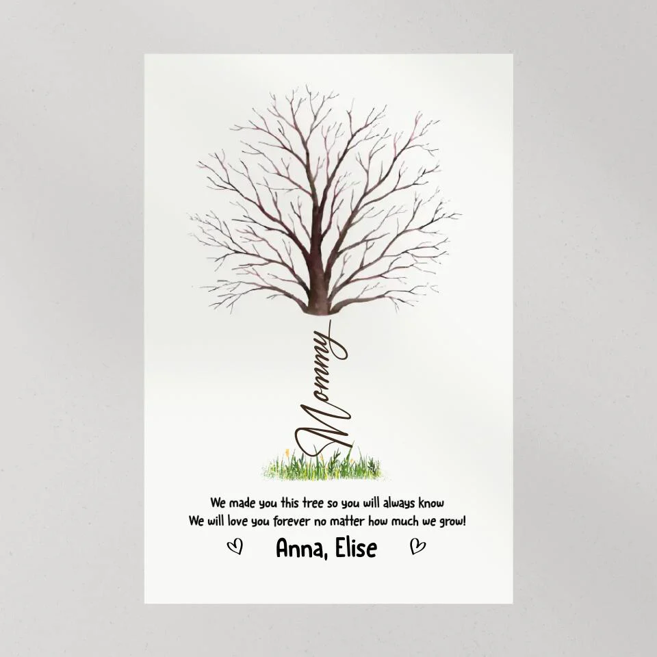Handprint Keepsake We Made You This Tree Custom Canvas Poster Gift For Mom Granndma - Image 12