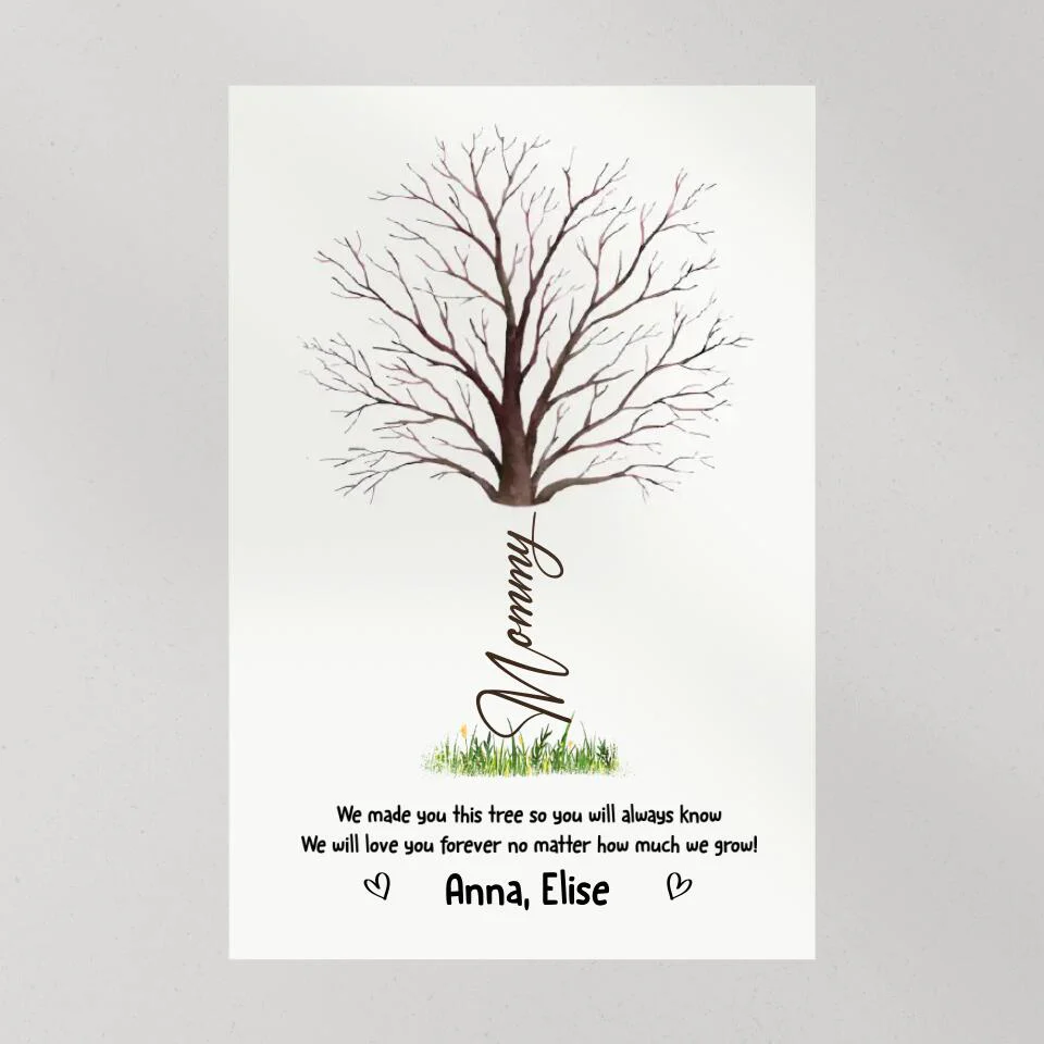 Handprint Keepsake We Made You This Tree Custom Canvas Poster Gift For Mom Granndma - Image 13