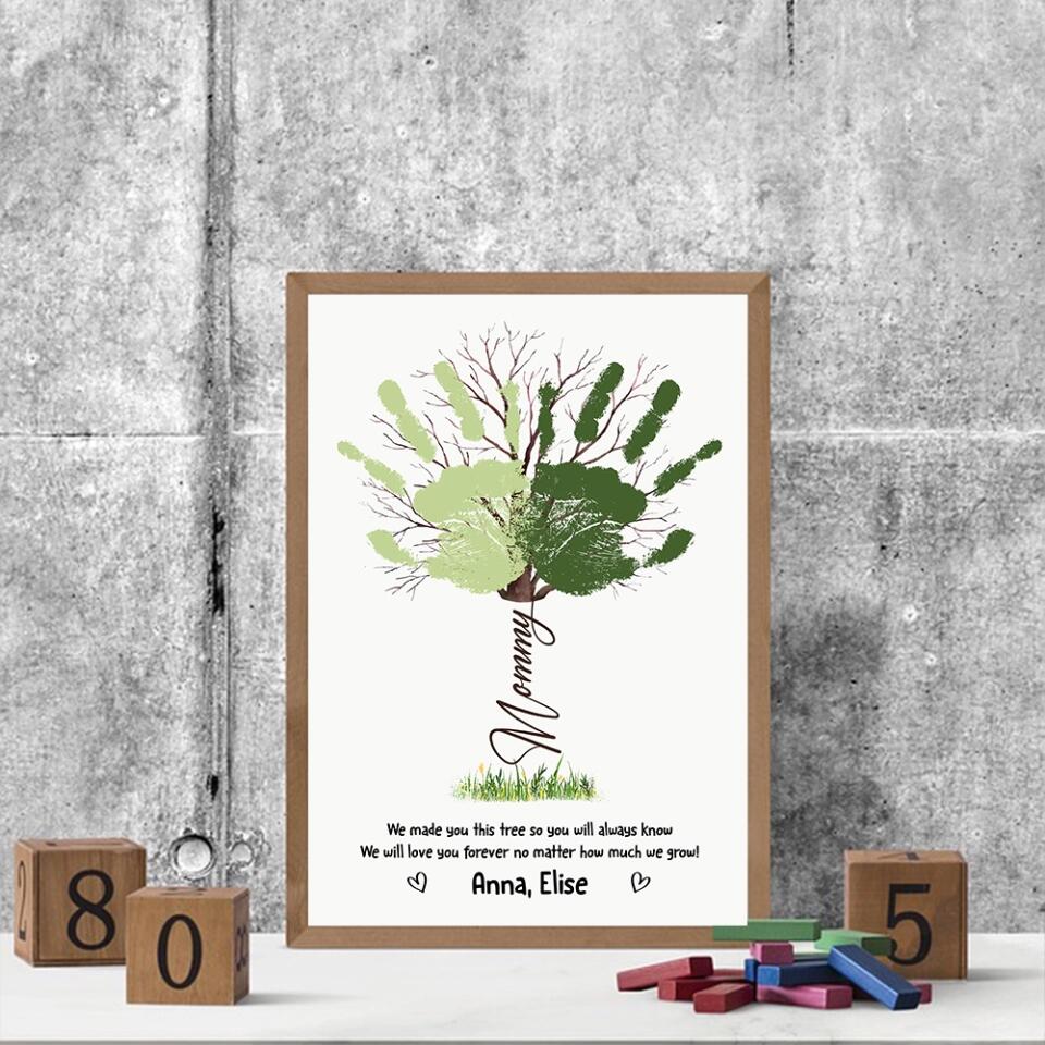 Handprint Keepsake We Made You This Tree Custom Canvas Poster Gift For Mom Granndma - Image 14