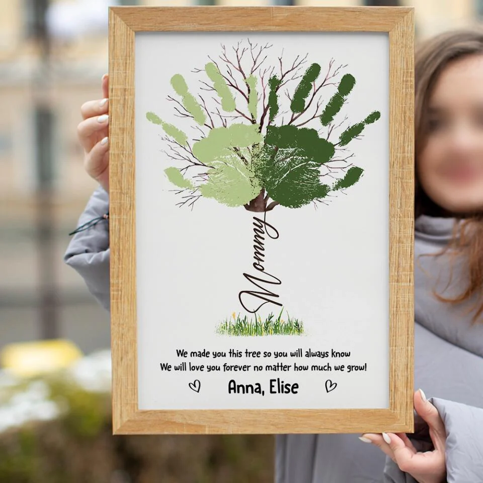 Handprint Keepsake We Made You This Tree Custom Canvas Poster Gift For Mom Granndma - Image 17