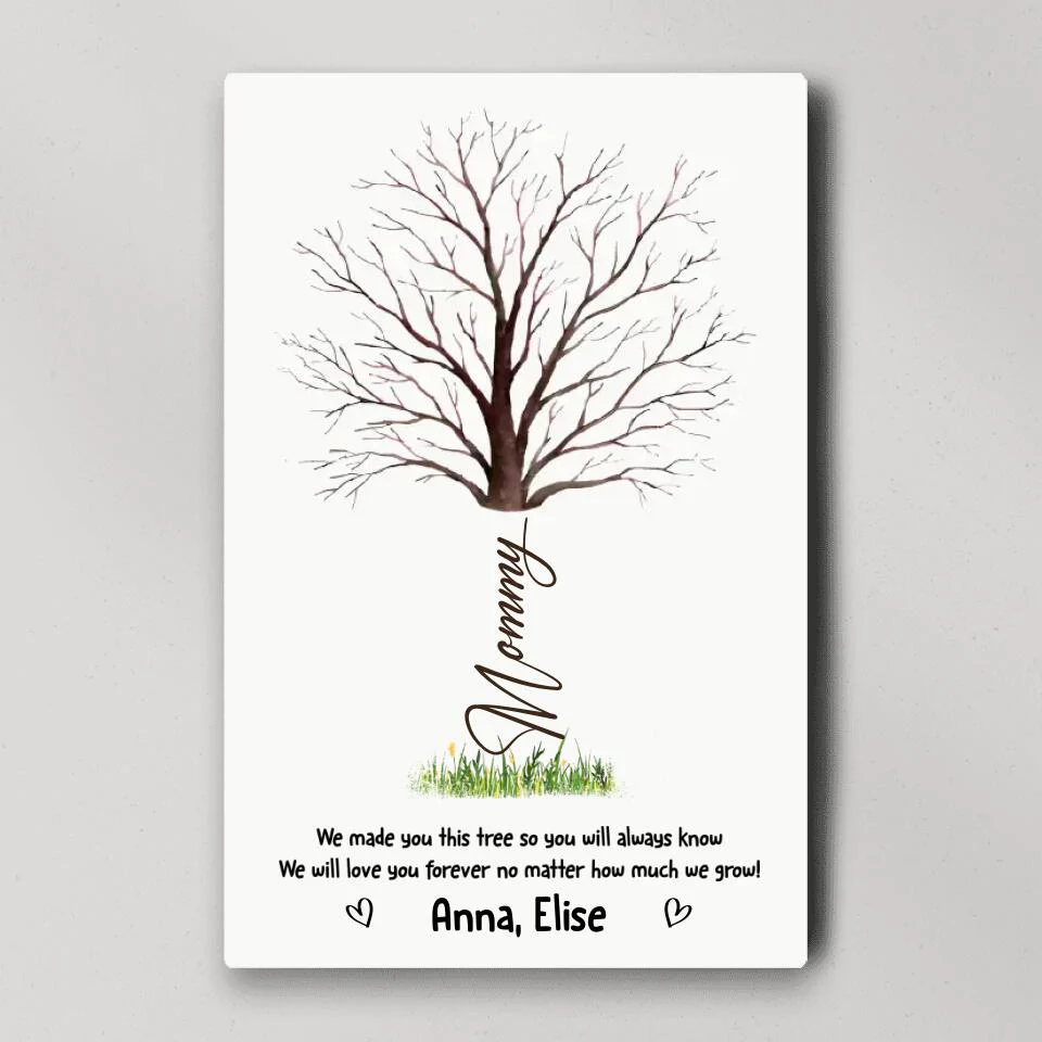 Handprint Keepsake We Made You This Tree Custom Canvas Poster Gift For Mom Granndma - Image 3