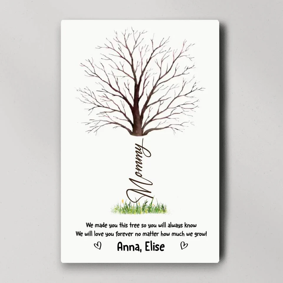 Handprint Keepsake We Made You This Tree Custom Canvas Poster Gift For Mom Granndma - Image 4
