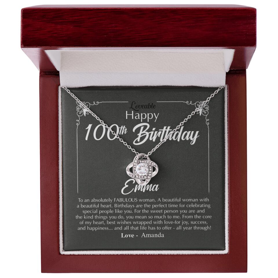 Happy 100th Birthday to An Absolutely Fabulous Woman - Personalized Necklace - Image 6