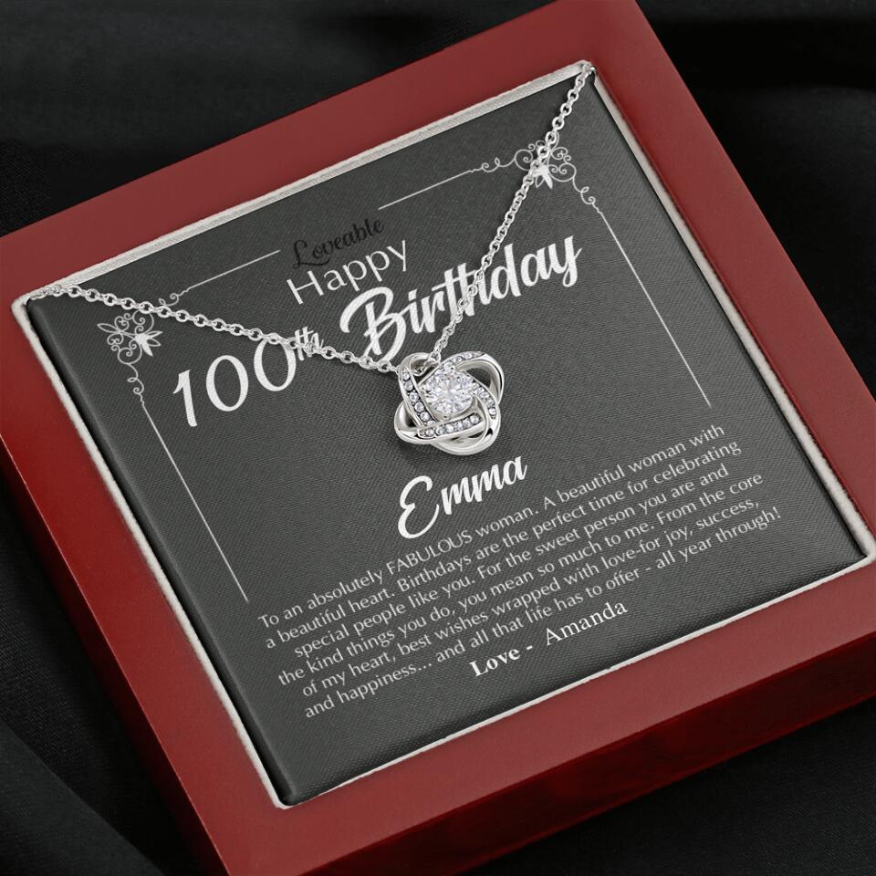 Happy 100th Birthday to An Absolutely Fabulous Woman - Personalized Necklace - Image 7