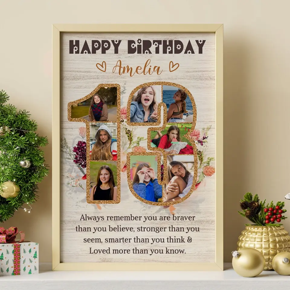 Happy 13th Birthday, Canvas Poster, Gift For Girls, Birthday Gift For Daughter, Niece, Her | 309IHPBNCA172 - Image 12
