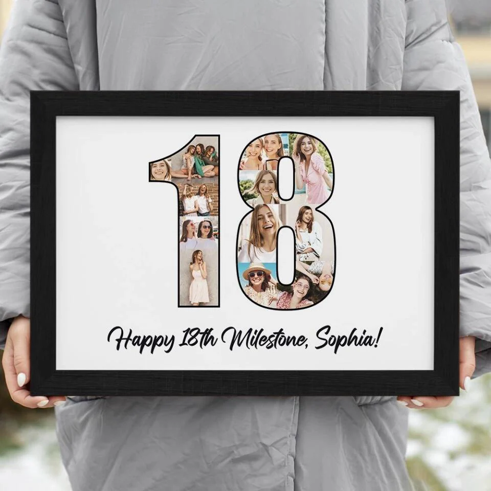 Happy 18th Birthday Milestone Custom Canvas Poster Birthday Gift For Daughter For Niece - Image 4