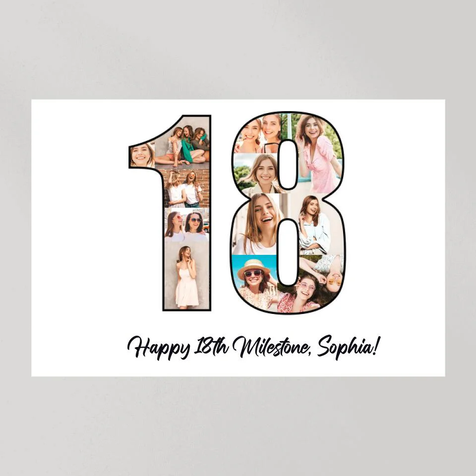 Happy 18th Birthday Milestone Custom Canvas Poster Birthday Gift For Daughter For Niece - Image 6