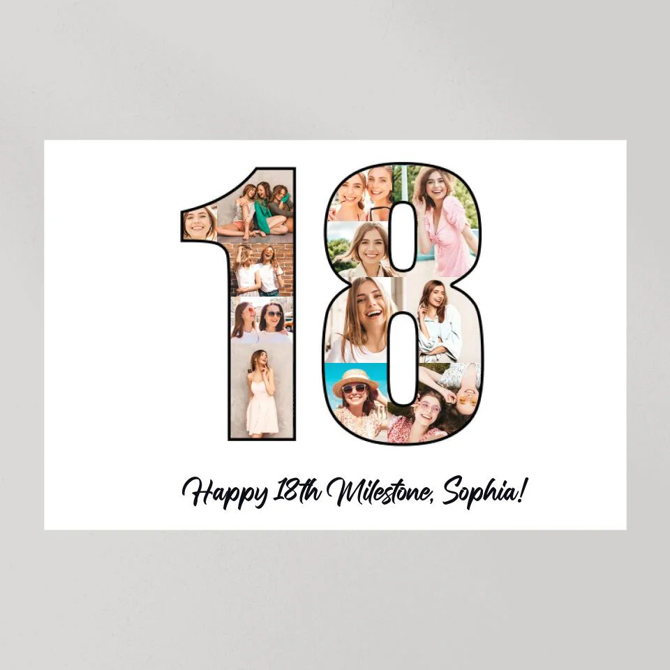 Happy 18th Birthday Milestone Custom Canvas Poster Birthday Gift For Daughter For Niece - Image 7