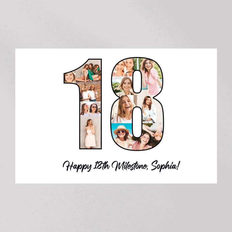 Happy 18th Birthday Milestone Custom Canvas Poster Birthday Gift For Daughter For Niece - Image 8