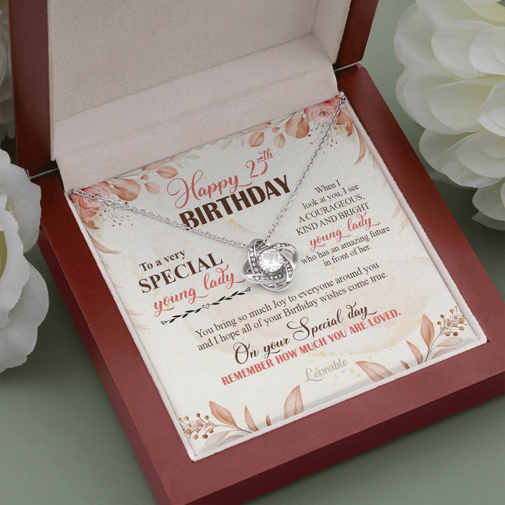 Happy 25th Birthday to a very Special Young Lady - Personalized Necklace - 25th Birthday Gifts for Her - Image 5