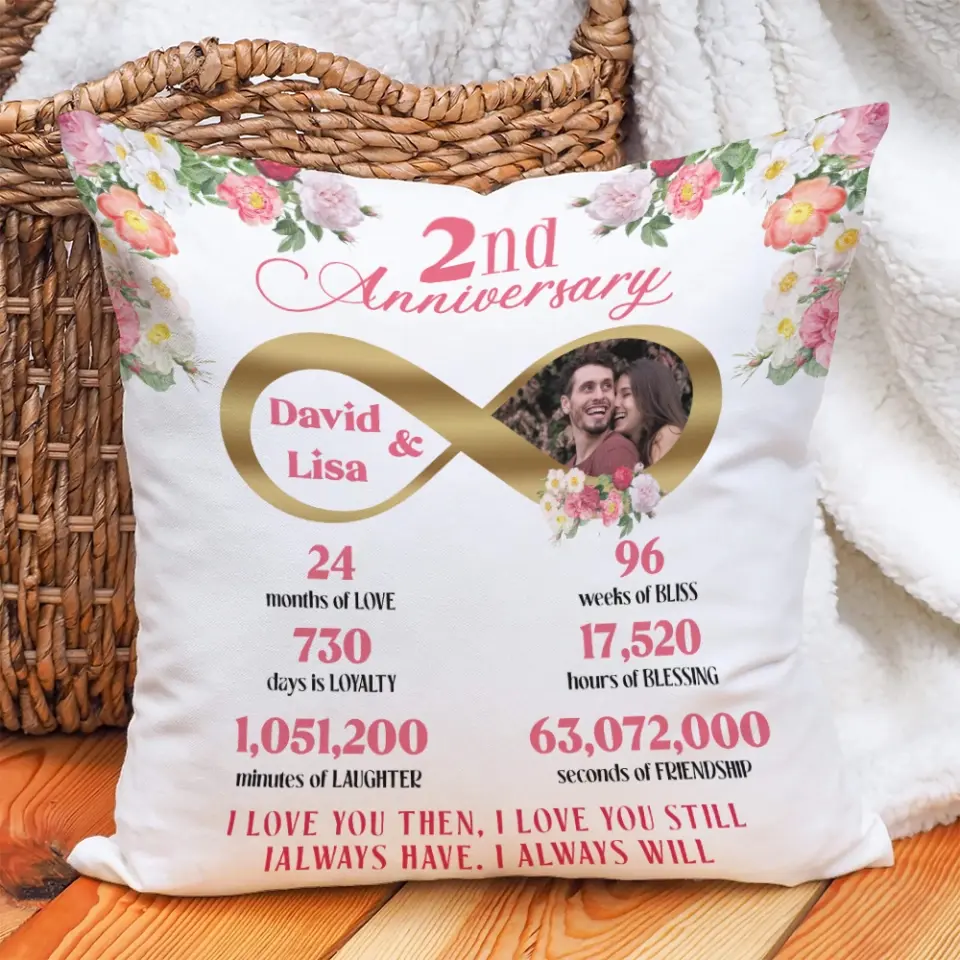 Happy 2nd Anniversary I Love You I Always Have Personalized Pillow - Image 2