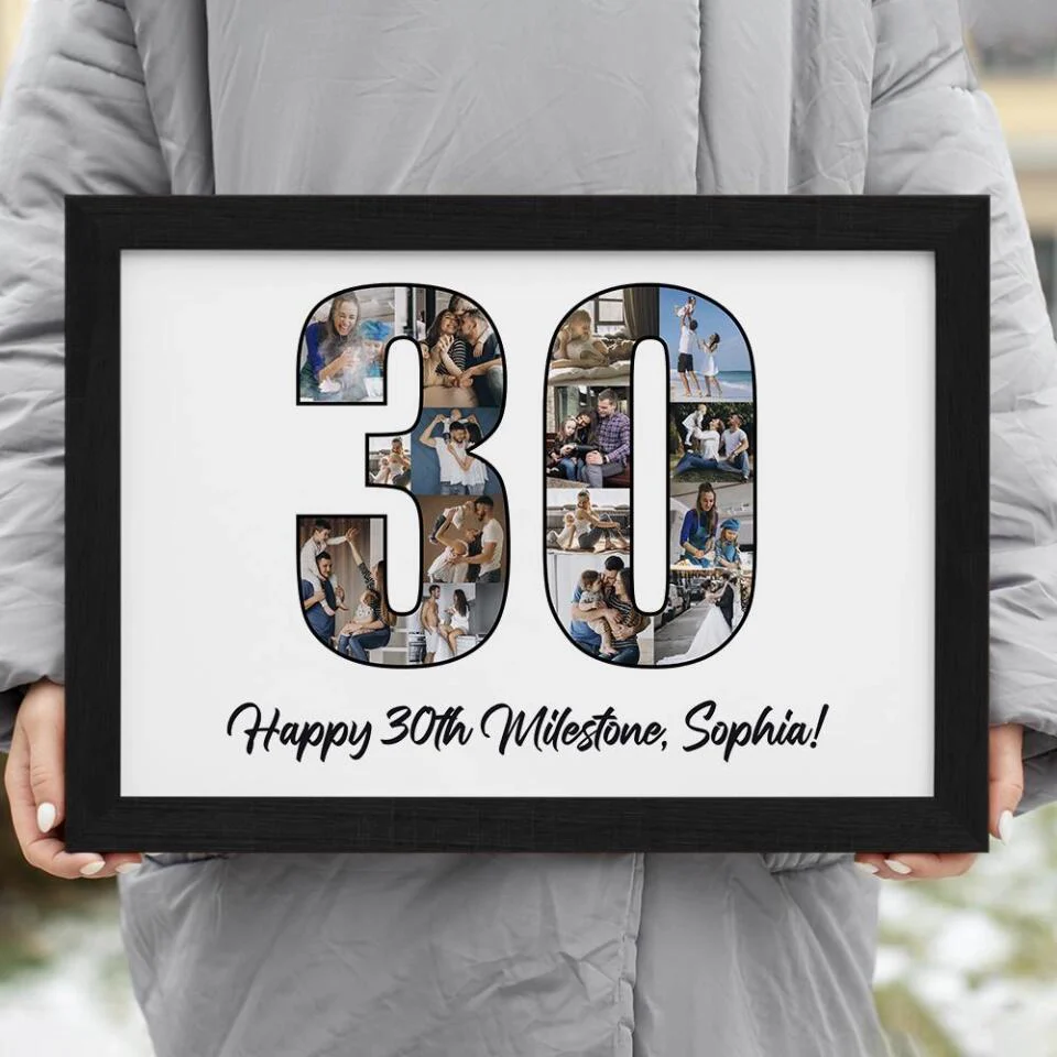 Happy 30th Birthday Milestone Custom Canvas Poster Birthday Gift For Wife - Image 4