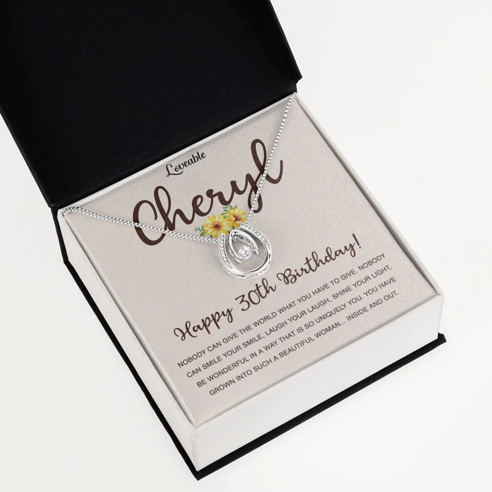 Happy 30th Birthday - Personalized White Gold Necklace - Custom Name - Image 12